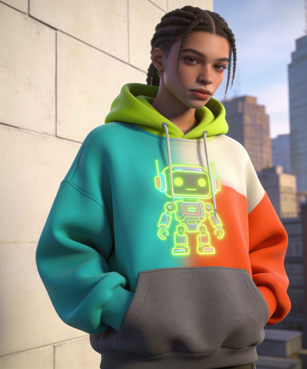 Community portrait in a PrimeCanvas hoodie